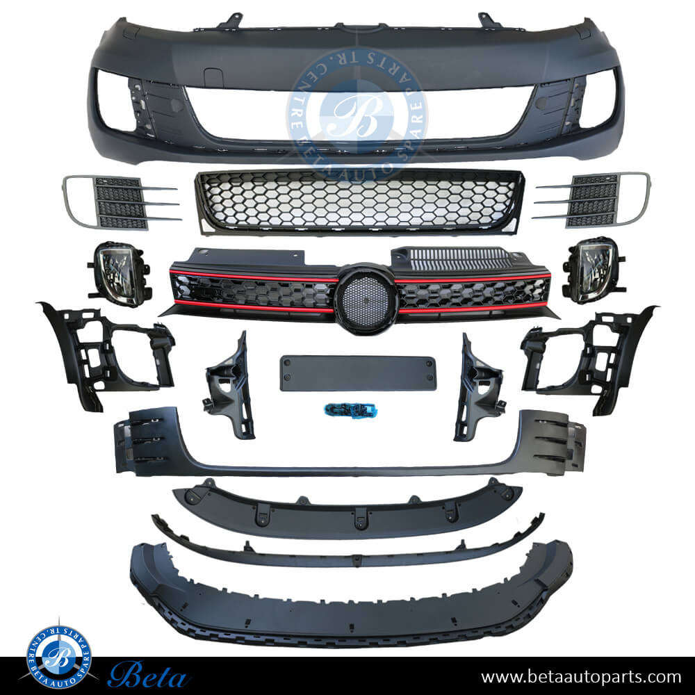 Front Bumper with Radiator Grille for Volkswagen Golf 6 GTI 2008-2012 models, Part Number 5K0807221CD Front Bumper with Radiator Grille for Volkswagen Golf 6 GTI 2008-2012 models, Part Number 5K0807221CD